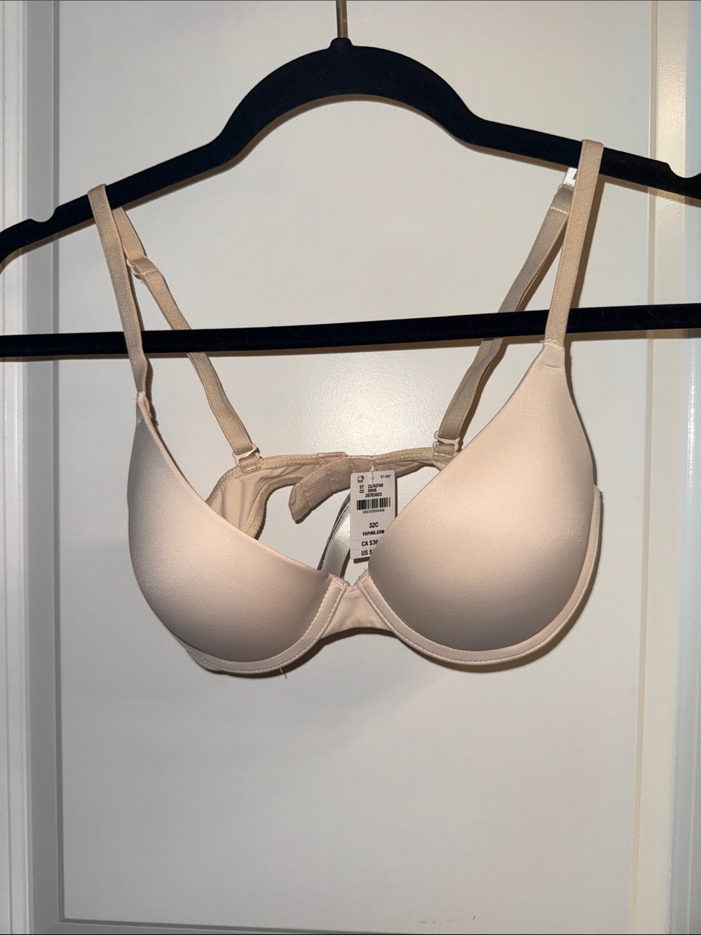 PINK Victoria's Secret Nude Wear Everywhere Push Up Bra 32C NWT